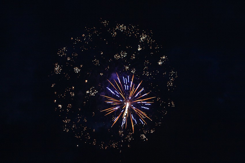 The fireworks display on Siesta Key Public Beach lasted 15 minutes and was enjoyed by thousands of people on and off the beach.