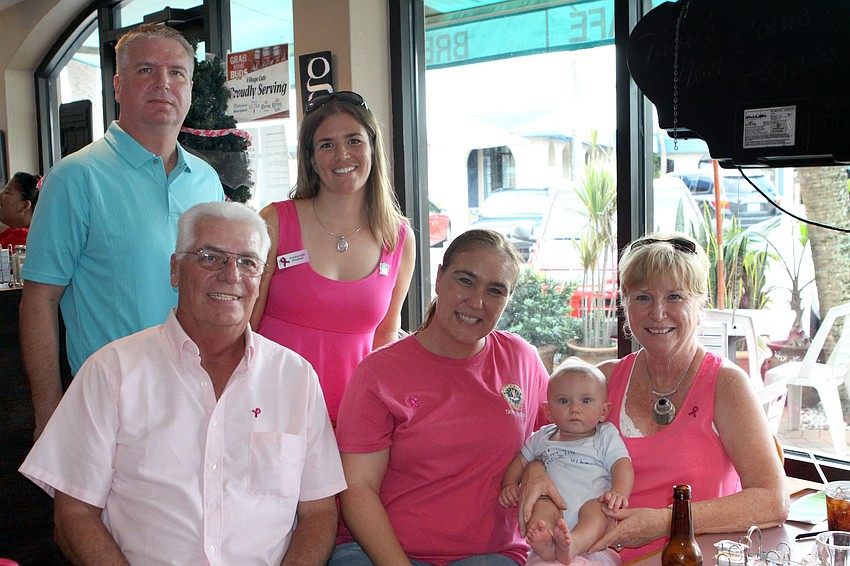 Eric and Deborah Probst, Arnie Probst, Bree Barrow, Jay Barrow and Sharon Probst attended Drink Pink, Saturday, July 14 at the Village CafÃ©.