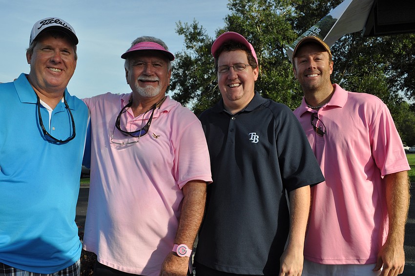 Bill Davidson, Scott Smith, Matthew Fitch and Dennis Cooley were eager to start golfing.