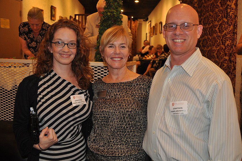Kathryn and Jonathan Parks with Linda MacCluggage