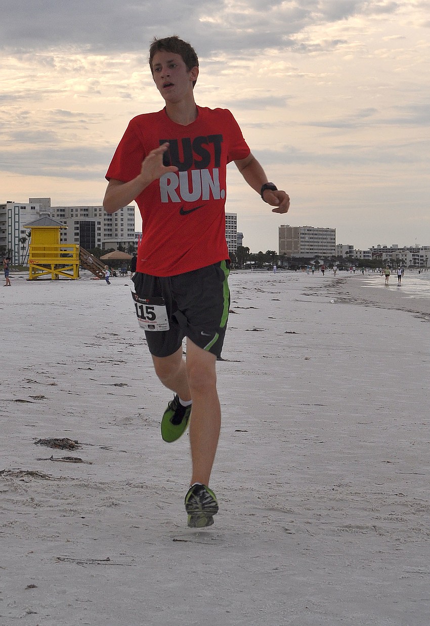 Alex Shrock, 16, came in first with a time of 17:30.