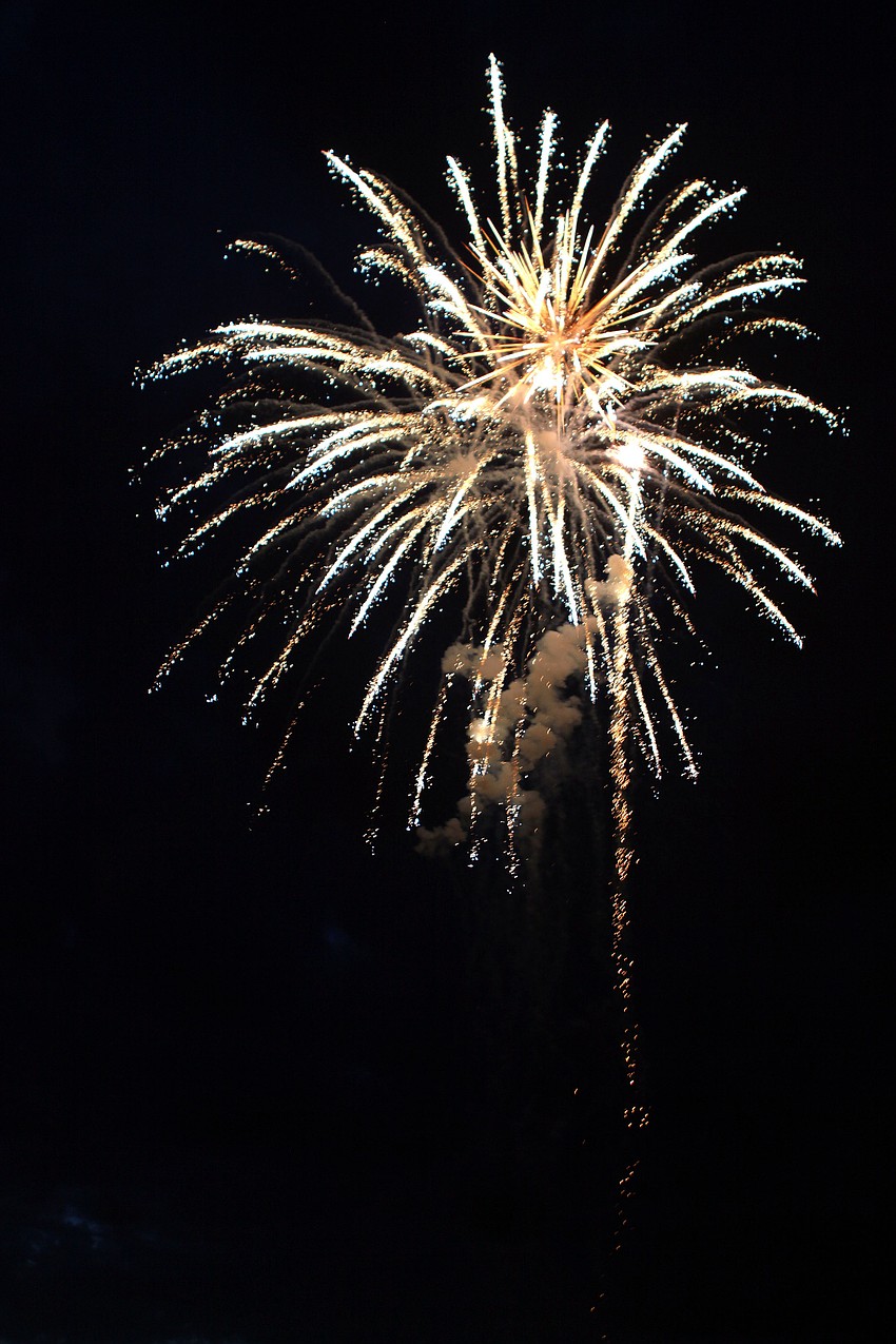 The fireworks display on Siesta Key Public Beach lasted 15 minutes and was enjoyed by thousands of people on and off the beach.
