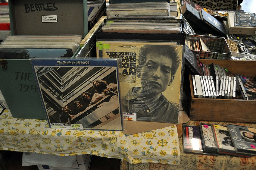 Classic rock records dominated one booth.