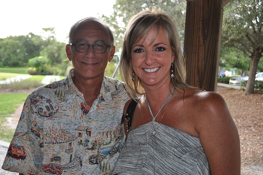 Michael Richker, temple president, with Wendy Cohen