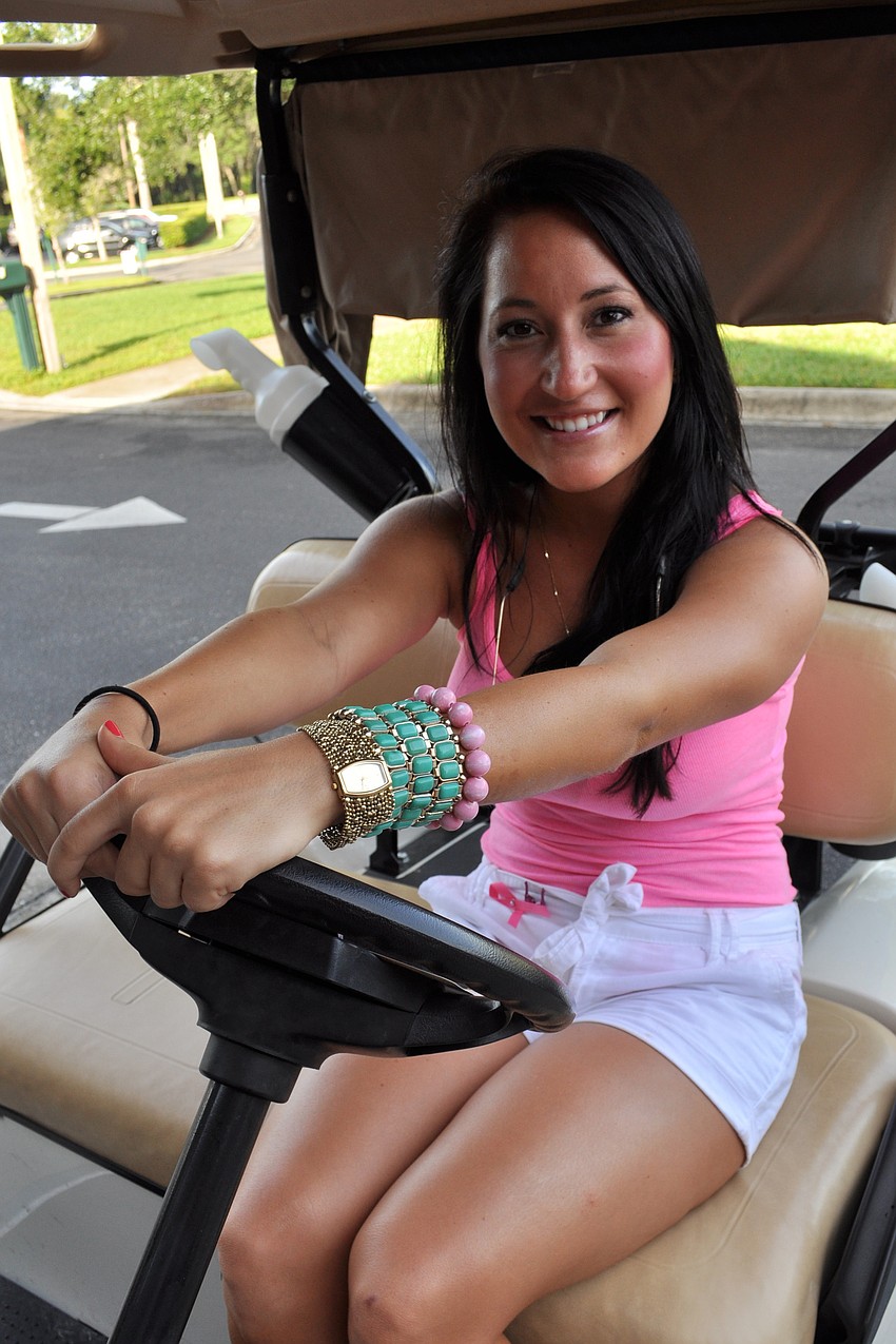 Lauren Cucci came out to honor her mother, Laura Cucci, who died of breast cancer.