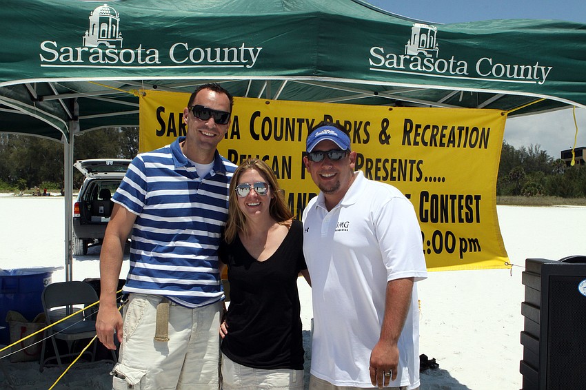 Kevin Cooper, Leslie Gnaegy and Jason Puckett were the judges for the 40th Annual Sand Sculpting Contest.