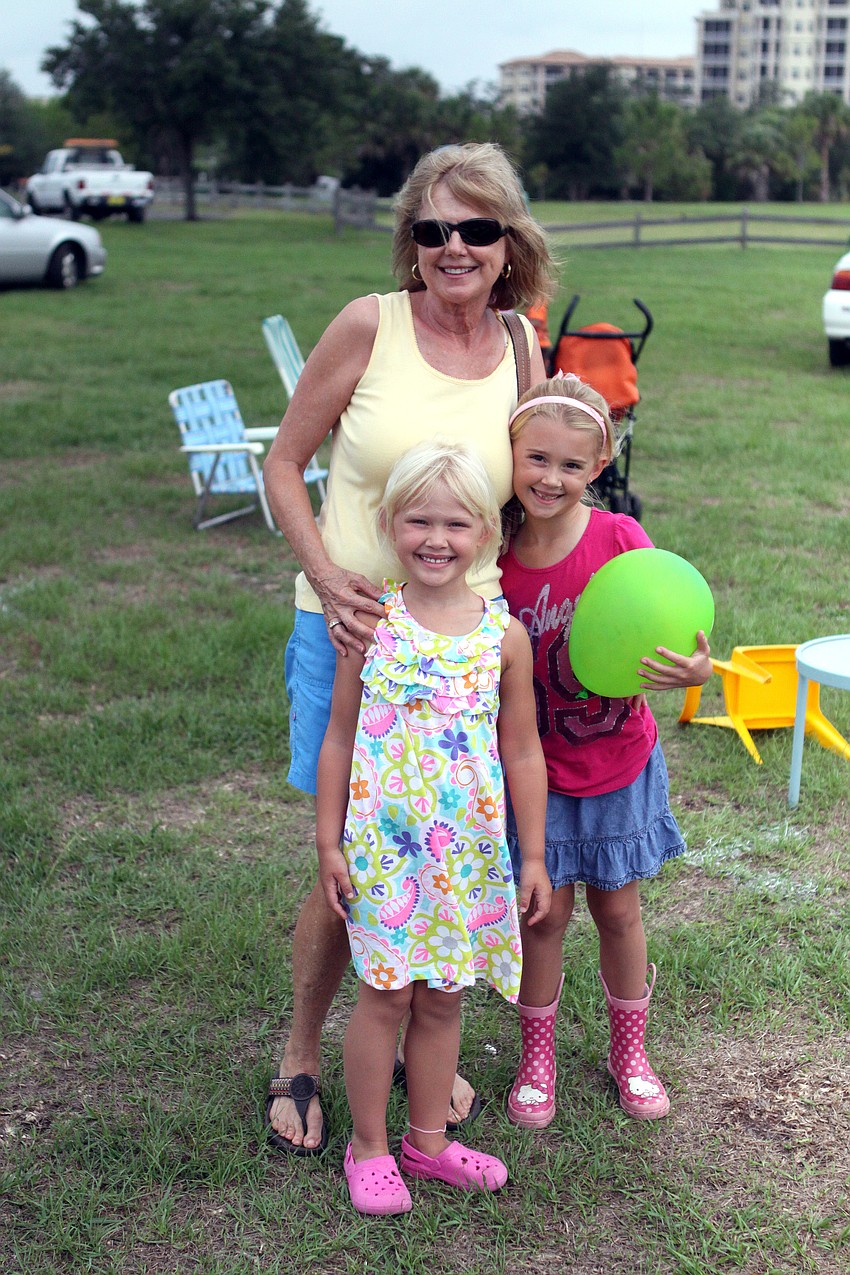 Nancy Mynatt with Katie, 4, and Madison, 6, Lee