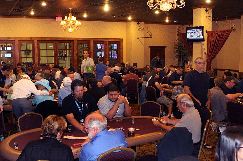 There were approximately 100 people who participated in the Siesta Key Chamber of Commerce Poker Tournament, Thursday, June 7, at the Sarasota Kennel Club.