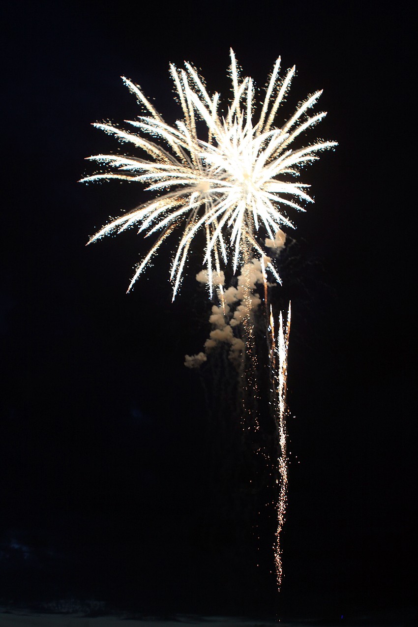 The fireworks display on Siesta Key Public Beach lasted 15 minutes and was enjoyed by thousands of people on and off the beach.
