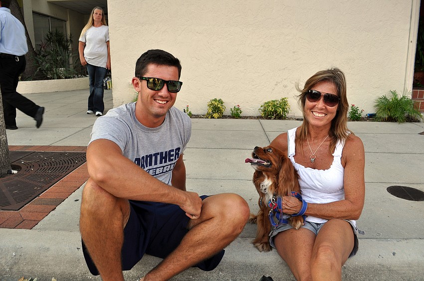 Casey Najjar and Susan Najjar with their dog Riley