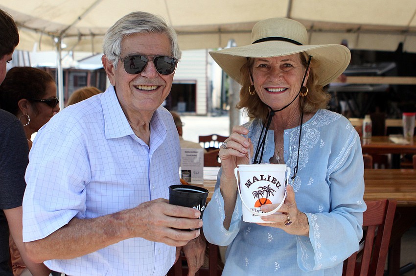 Dino and Karen Oliva ordered up some drinks, Sunday, May 27, at the Chickee Bar. Karen ordered a Malibu Caribbean Punch Bucket. â€œI think I am going to have to share this or else Iâ€™ll be under the table,â€ Karen said chuckling.