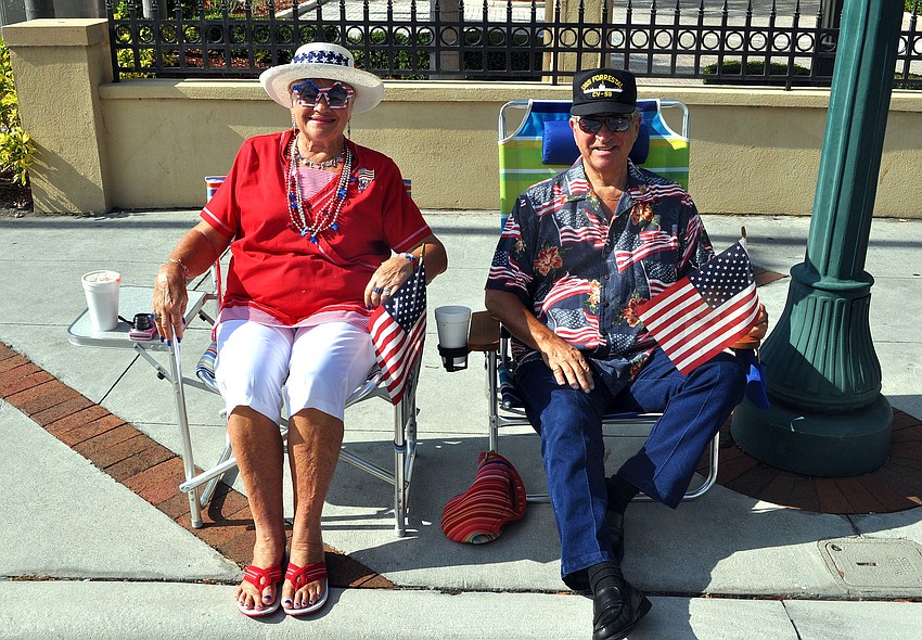 Tina and Dave Pinho were all decked out in red, white and blue for the Memorial Day parade, Monday, May 28.