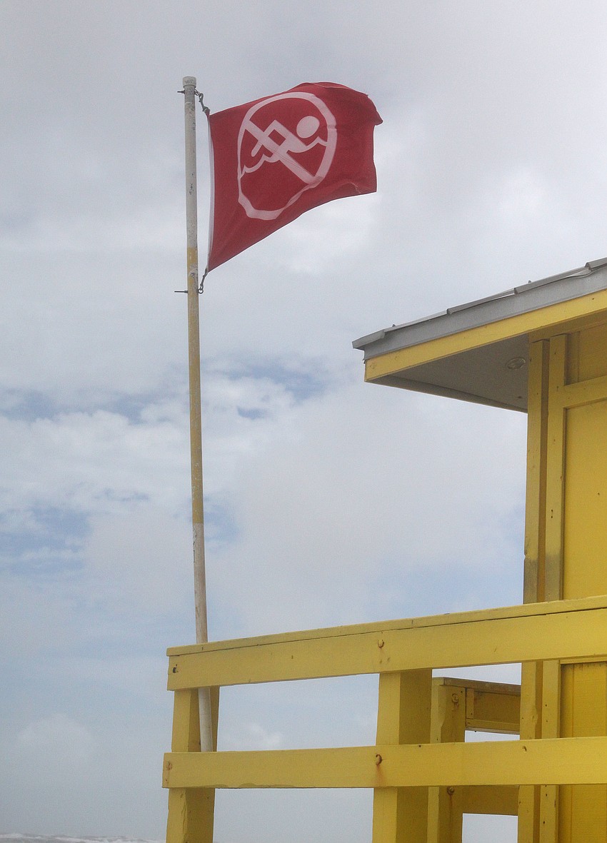 All the lifeguard stands on Siesta Key Public Beach had 