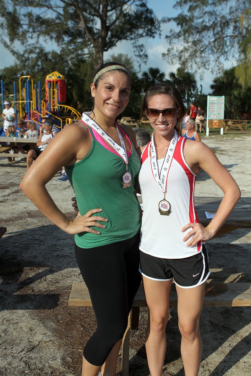 Naila Maroon and Jessica Exline show off their medals.