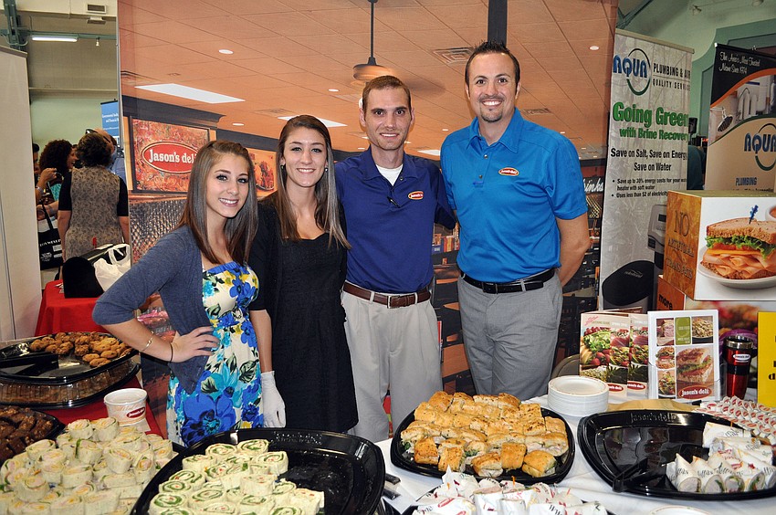 Giana Odoardi, Bianca Odoardi, Brian Williams and Jason Babel, of Jasonâ€™s Deli