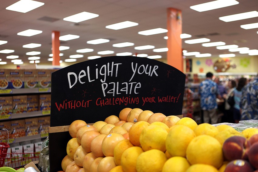 One of Trader Joeâ€™s many entertaining signs about their great prices.