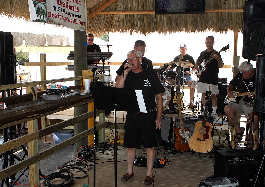 The Gents played music during the grand opening of the Chickee Bar.