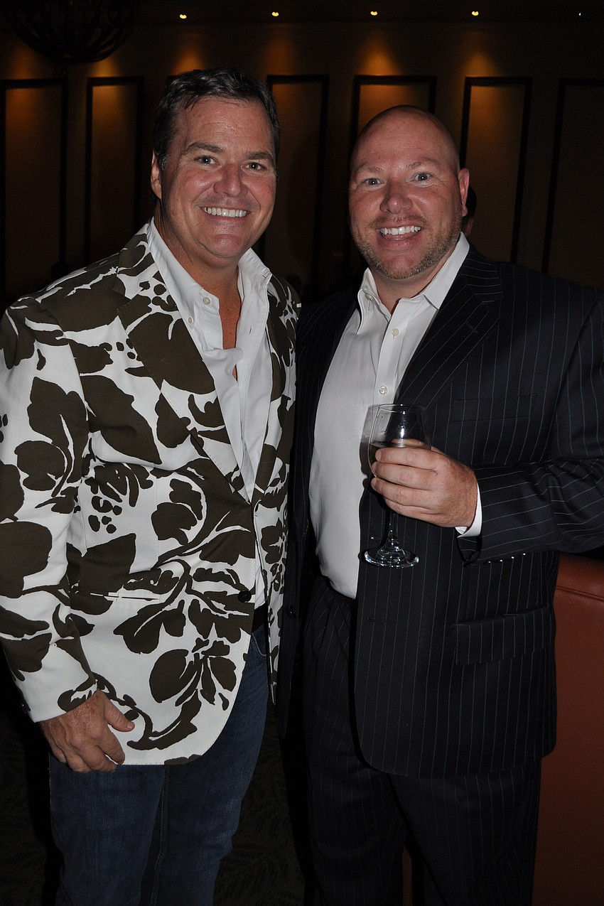 Polo Grill owner and Gulf Coast Cheese Fest co-founder Tommy Klauber with Dick Woodall