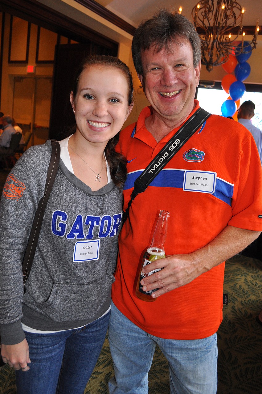 Kristen Baker with her father, Stephen