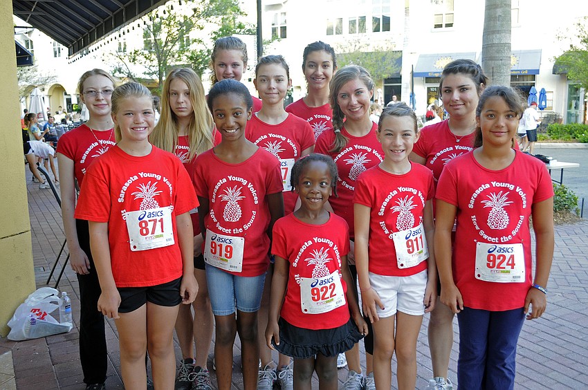 The Sarasota Young Voices sang the â€œStar Spangled Bannerâ€ before participating in the race.