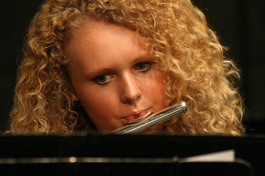 Sarah Gregory performed with the combined Lower School, Middle School and Upper School band.