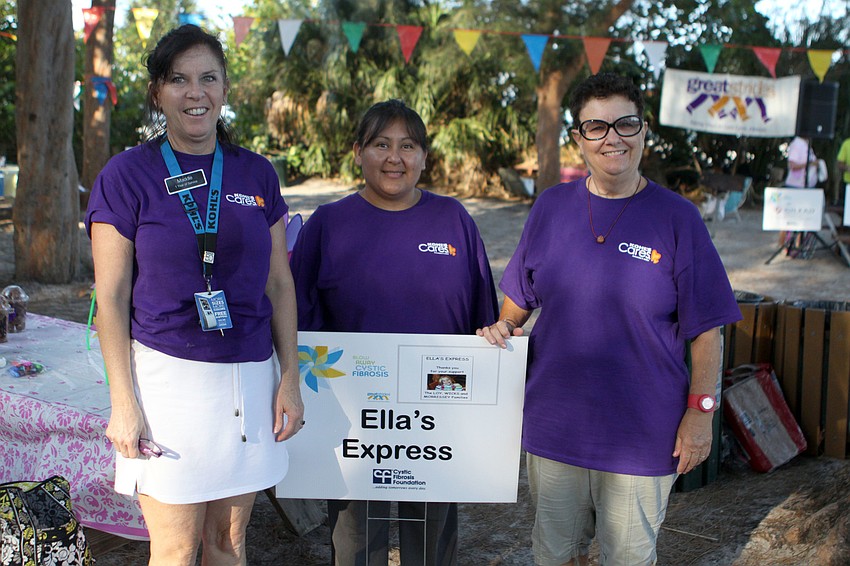 Maddie Johnson, Yanni Torres and Sue Brady from Kohlâ€™s Kares walked for Ellaâ€™s Express, Saturday, May 5, at the Great Strides walk.