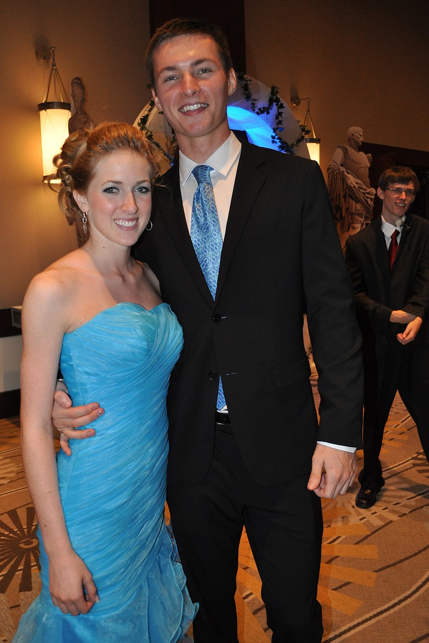 Jennifer Moor, of Riverview High School, attends with Lakewood Ranch High student Danyar Khaybullin.