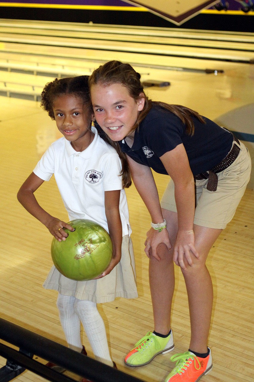 Charlotte Blake, 6, and Abby LaGasse, 12