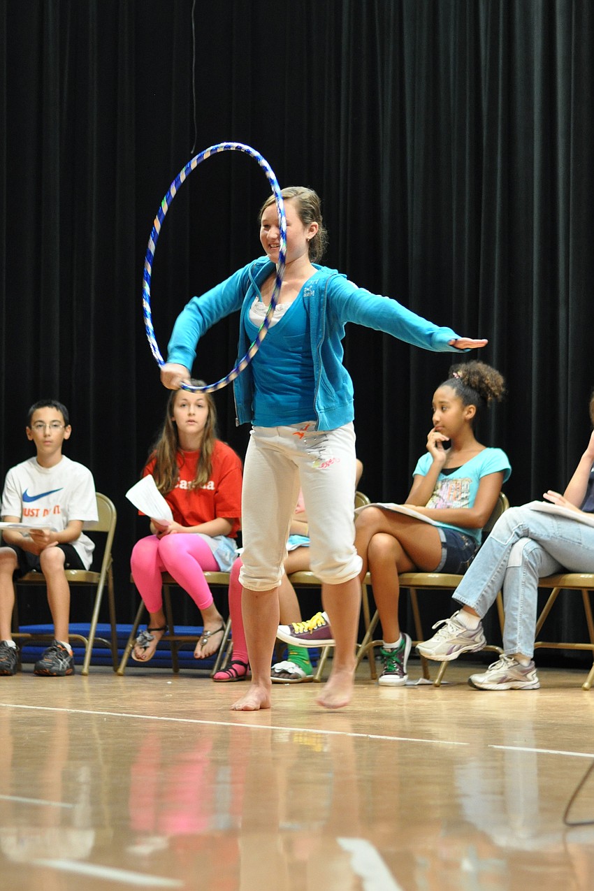 Schae Mayers danced with a hula hoop.
