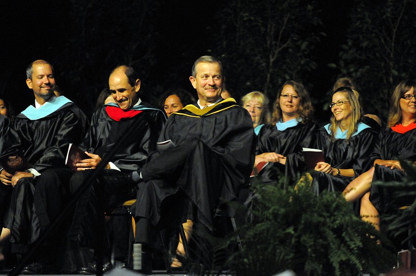 Braden River High principal Jim Pauley enjoyed watching his final commencement ceremony as the captain of the Pirate family.
