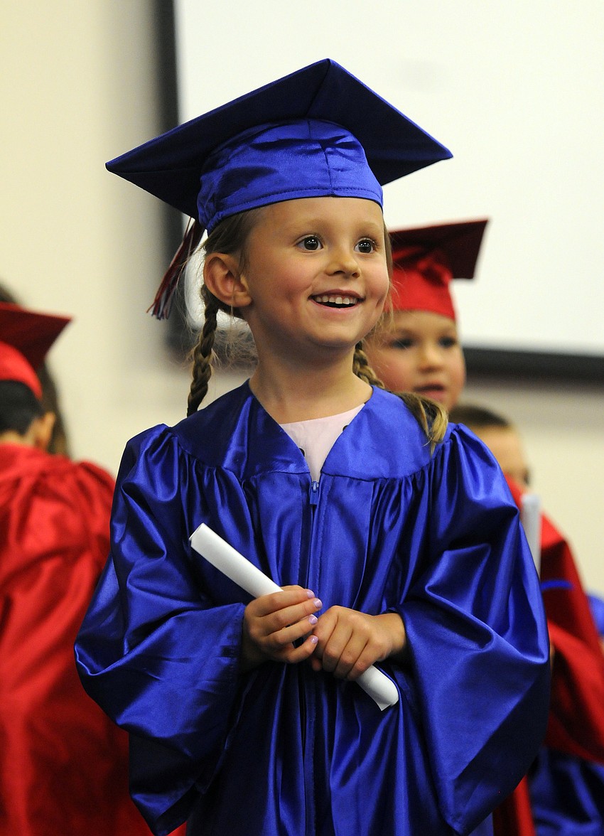 Five-year-old Isabella Maslar enjoyed celebrating with all of her classmates.