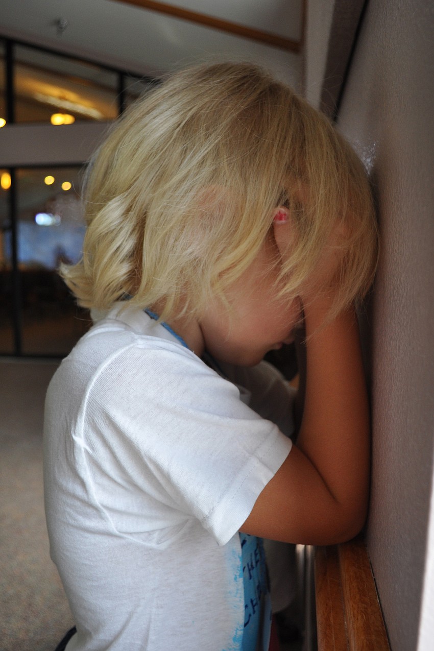 Bella Sosso, 4, refused to peak during a game of hide-and-seek.