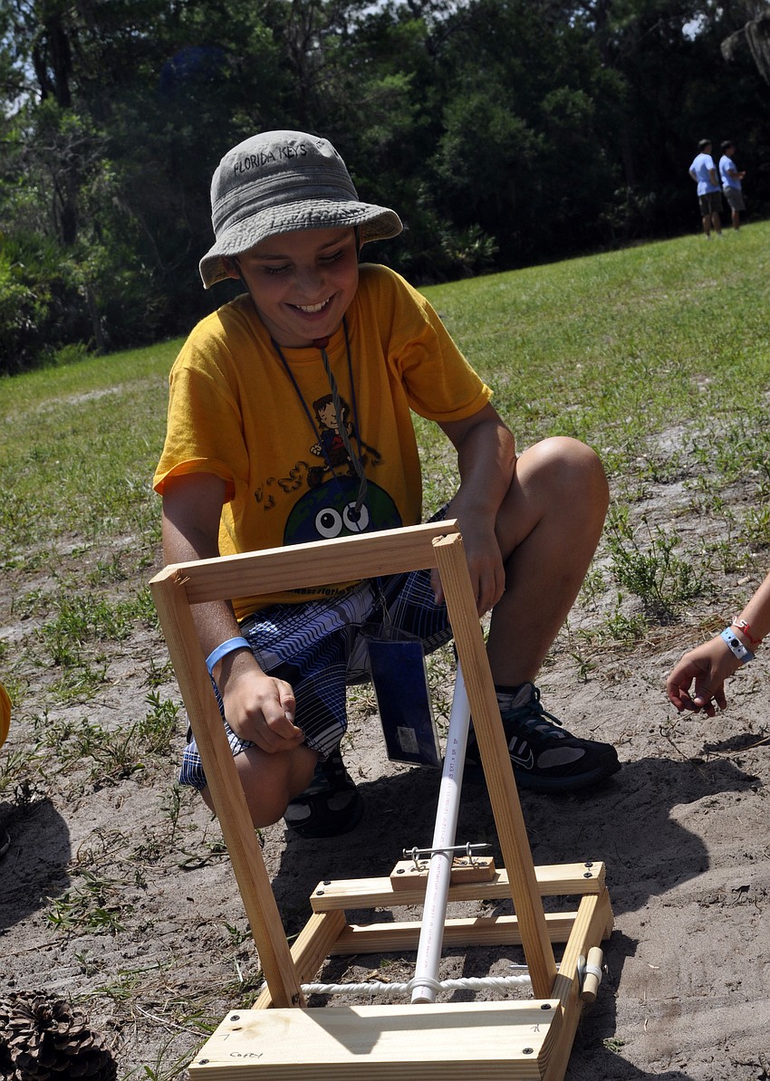 Nine-year-old Corey Tonitis couldnâ€™t wait to launch marshmallows with his homemade catapult.