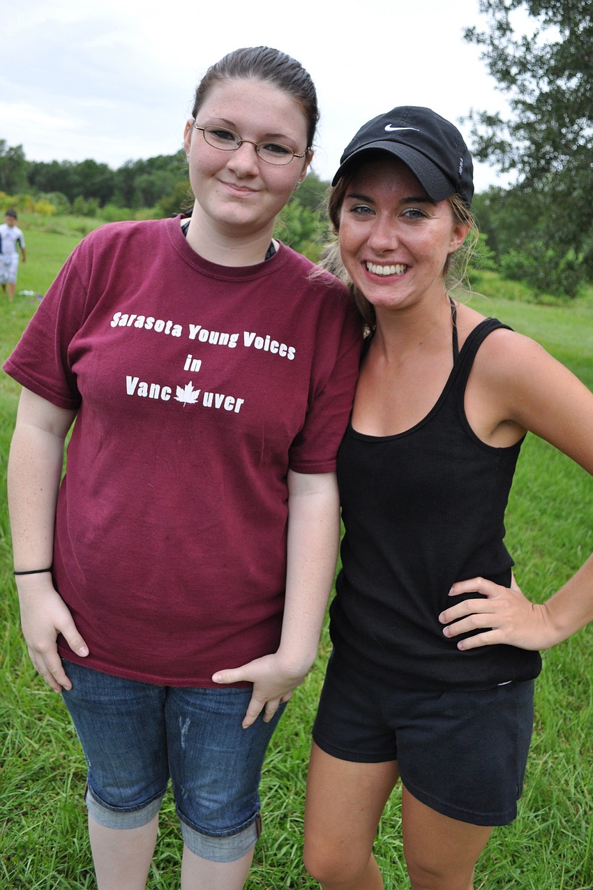 Allison Czajkowski and Samantha Clauson helped with camp.