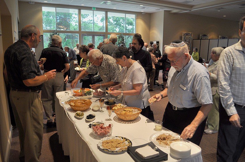 Guests enjoyed the spread of foods.