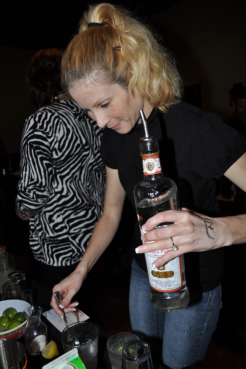 Amy Kenyon attended her first mixology class.