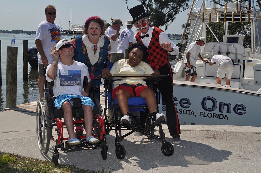 Danny Frank, Karen Bell with Circus Sarasota, Nadia McKinnon and Robin Eurich with Circus Sarasota