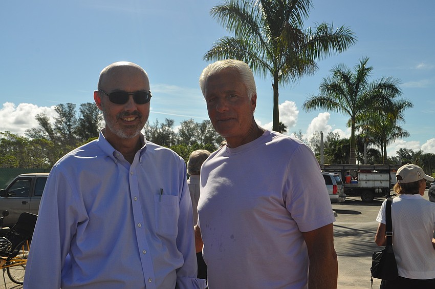 Town Manager David Bullock and Joseph Wolfers