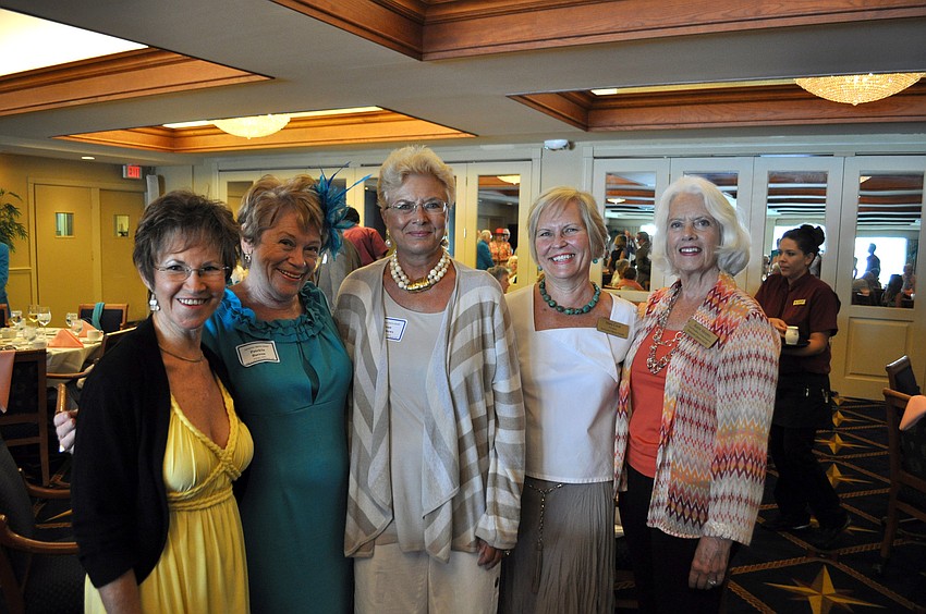 Zona Starks, Patricia Barron, Joan Mathews Sarasota Opera Guild President Mary Cook and Karin Murphy Huizinga.
