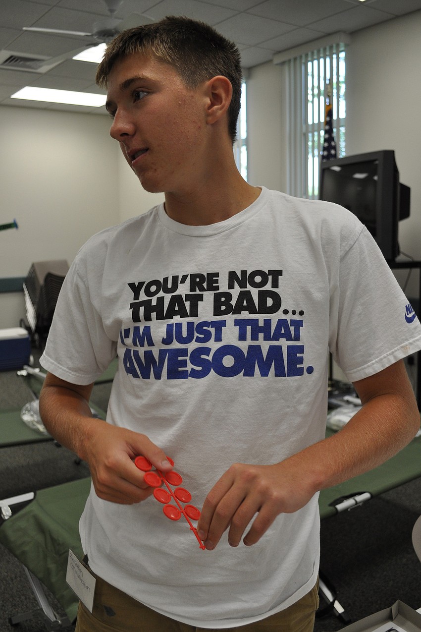 Henry Tingle, 14, was put in charge of recreational activities for the guests.
