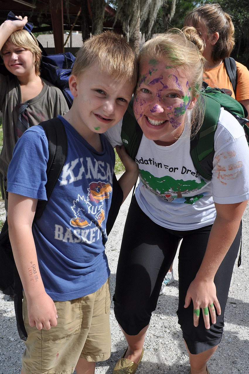 Caleb Wallace had a blast at his first time at camp. He is pictured with Alicia Pasko.