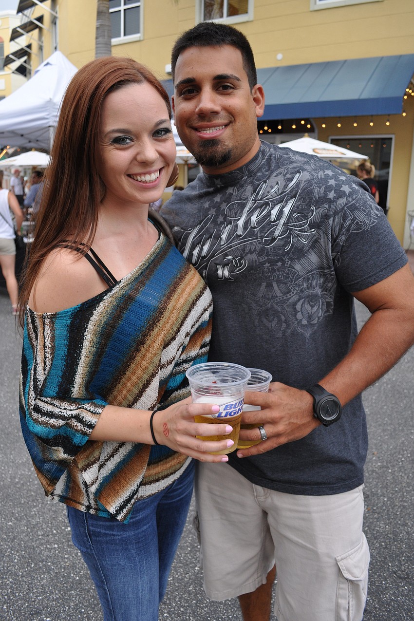 Potential thunderstorms didn't keep Erin and Jason Stoll away.