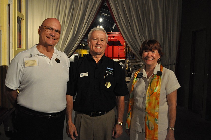 Larry Bierman the Chairman of the Small Business Council, John Wojtyna with Aqua Plumbing and Air, and Nancy Taussig with Barefoot Weddings