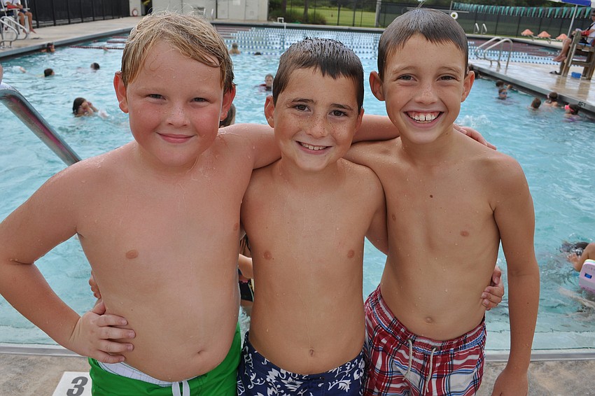 Chris Bay, Zachary Diller and Tyler Perkins had fun playing together.