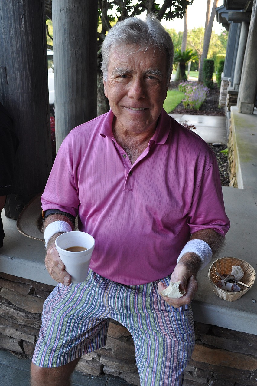 Waterlefe's Ken Bumgarner enjoyed breakfast before the tournament began.