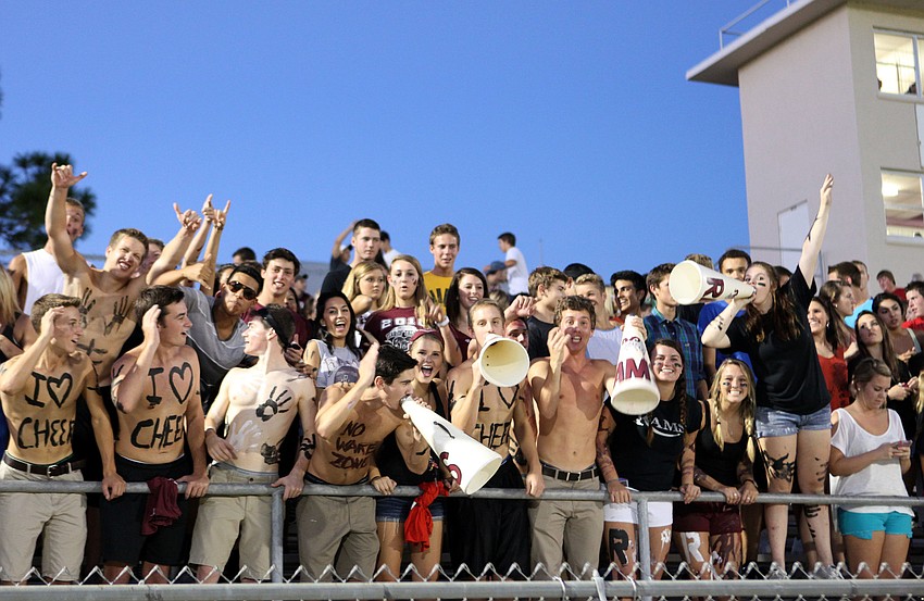 Riverview Seniors showed their school spirit cheering on the team Friday, Sept. 7 at the Ram Bowl.