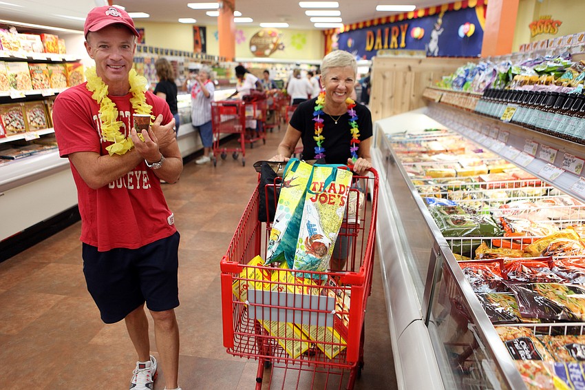 Ashley Wendell and his mom, Cynthia Wendell, had fun shopping during opening day at Trader Joeâ€™s.