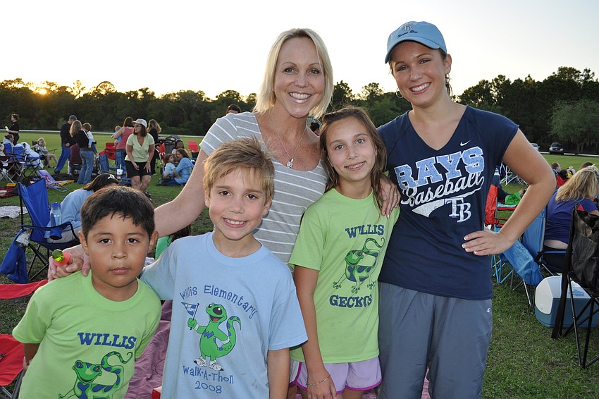 Patricio Rodrigues, Aiden, Renata and McKenna Richards-Obannon and Lauren Redington enjoyed being outside.