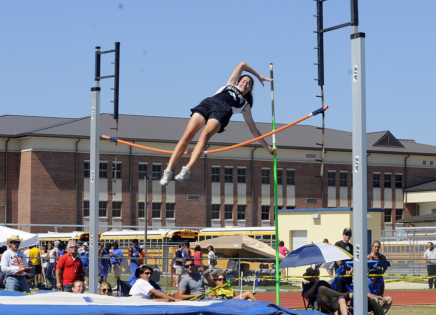 Braden River junior Bridget Lanier finished 11th in the pole vault after clearing 8-06.