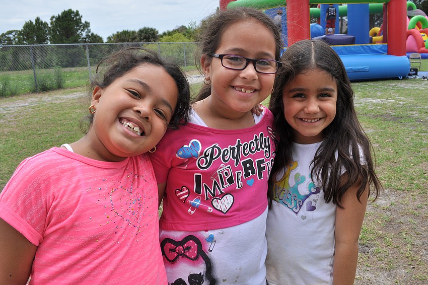Luna Alvarado, Angelique Caba and Angelina Hernandez all are in different classes, but made sure to play together.